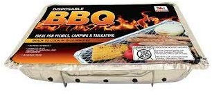 Sparklen Einweg-Grill: tragbarer Einweg-Holzkohlegrill, ideal zum Grillen unterwegs, 21,6 x 27,9 cm