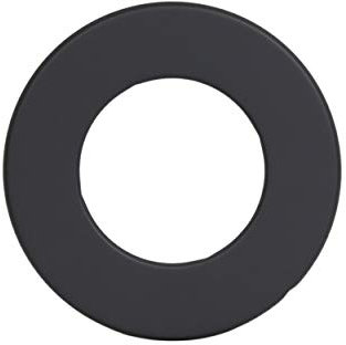 LANZZAS Rosace murale pour tuyau de poêle avec bord de 50 mm, pour le diamètre, DN Ø 120 mm, couleur : noir métallisé.