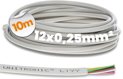 Lapp 10m LiYY Steuerleitung 12x0,25 mm² - 12-adriges Signalkabel & | Mehradriges 12-adrig Lötkabel für Platine & Elektronik, flammwidriges Unitronic Datenkabel, flexibel & platzsparend