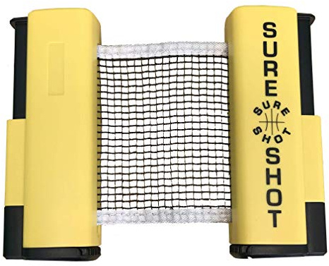 Sure Shot Flex Table Tennis Net and Post, yellow/black