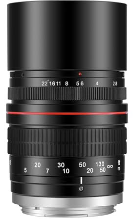 JINTU 135mm F2.8 Téléobjectif Manuel Grand Angle Objectif de la caméra Compatible avec Canon 4000D 2000D 1200D 1300D 200D 250D 80D 90D 650D 550D 450D 700D 800D 7000D 500D 500D