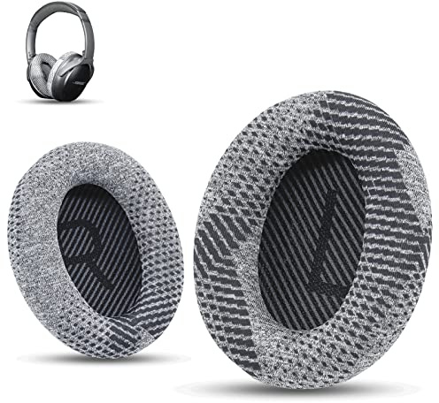 Krone Kalpasmos Professionelle Bose Kopfhörer-Ersatz-Ohrpolster, passend für Bose QuietComfort 35 ii / QC45/QC35 /QC25 /QC2 /QC15 /AE2 /AE2w /SoundTrue & SoundLinkStoff & M Emory Foam Schwarz Scrims