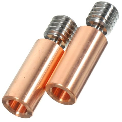 ULTECHNOVO 2pcs Bi-metal Heatbreak Throat Tube for 3d Printer Accessories, Copper Alloy Smooth Heat Break Compatible for Enhanced Thermal Performance