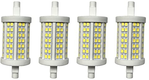 Lámpara LED regulable R7S de 78 mm, 15 W = 180 W 1800 lm, diámetro 30 mm, ángulo de luz 360 ° (4, Blanco frío 6000K)