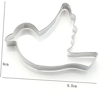 DOITOOL 4 Stück Edelstahl Ausstechformen Taube Form Antihaftbeschichtet Backform Für Kekse Fondant Selbstgemacht Kuchen Dessert Backzubehör