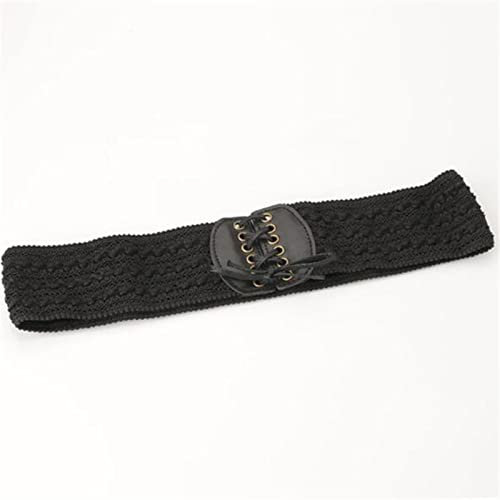 COOKOE Damen Gürtel Elastische Kummerbund Kunstleder Gürtel Damen Accessoires Breiter Bund