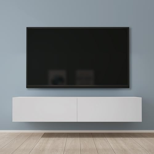 Mai & Mai Meuble TV Armoire avec Soft-Close Table TV pour Le Salon Blanc Mat 160x40,2x30 cm TC002