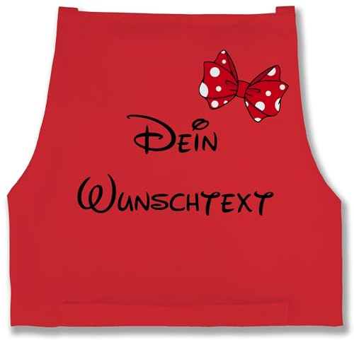 Geschenk mit Namen personalisiert by Shirtracer - Schürze - Aufdruck selbst gestalten - Wunschtext mit Schleife I