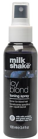 milk_shake | Icy Blond Toning Spray 100 ml, Specific Anti-Yellow no-rinse Toner for Blonde or Bleached Hair, with Black Pigment, Made in Italy