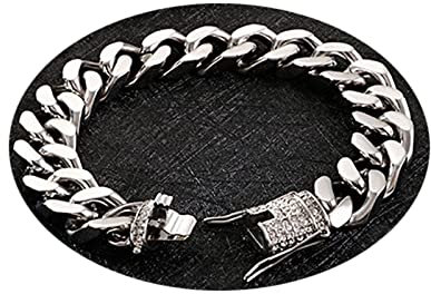 Wycian Halskette Silber Elegant, Kette Herren 60cm Edelstahl Vierseitiges Schleifen Ketten Halskette für Jubiläums Geburtstag