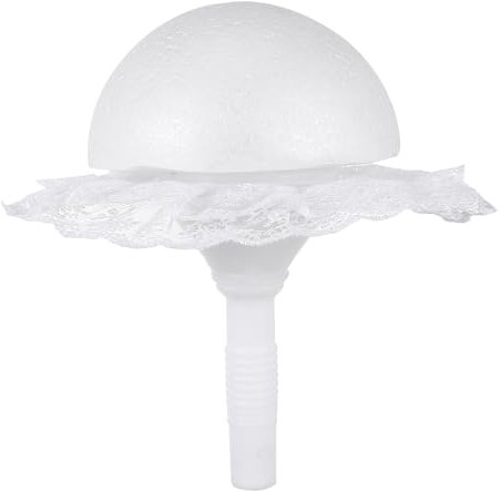 Diy Bridal Bouquet Holder Set - White Foam Floral Holder with Lace for Wedding Party, Handmade Flower Arrangement Supplies