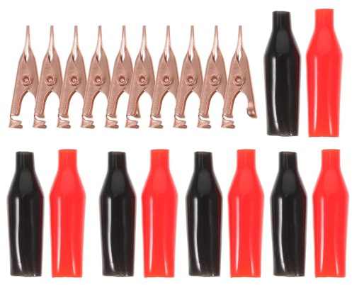 10PCS Solid Copper Alligator Clips,Mini Alligator Test Clips Crocodile Electrical Clamp for Solder and Electrical Test (Random Color)