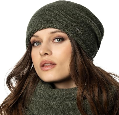 VIVISENCE Damen Beanie Mütze Winter Aus Warmem Wollgarn Klassische Herbst Wintermütze Gemütlich Mit Innenfutter Perfekter Passform Extra Komfort Modell 7087