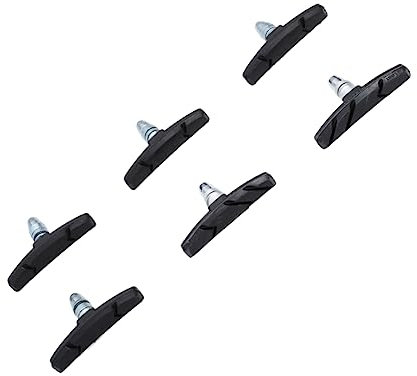 SOLUSTRE 3 Paar Bremsbeläge Mountainbike und Rennrad Gummi Edelstahl Schwarz für Felgenbremse Vordere und Hintere Bremse Fahrrad Zubehör