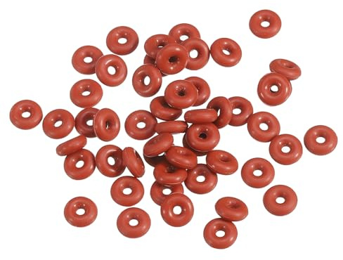 PATIKIL 50 Stück O-Ringe 5 mm Dichtungsringe, Nitrilkautschuk Dichtung O Ring Gummidichtung Rund Seal Unterlegscheiben für Hochdruckreiniger Poolpumpe Schnellkupplung Kugelhahn, Rot
