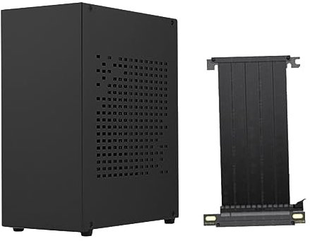 CVZJ Aluminum ITX Chassis for Gaming Desktop PC Case USB3.0 Graphics Card RTX2070 with PCIE3.0 Cable