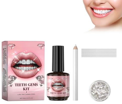 Eazerom 36 Kit Dentaire,Kit De Gemmes De Bijoux Dentaires avec Colle,Strass Dental set,set de Gemmes de Dents Bricolage,set Bijou tooth Bricolage pour L'ornement Réfléchissant