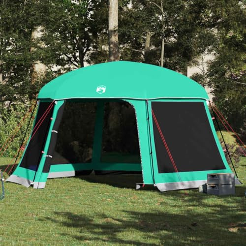 Brokky 4100626 Pool Tent with Removable Fly & Mesh Walls Sea Green 512x458 cm Hot Tub Spa Pop Up Canopy Cover and Camping Shelter