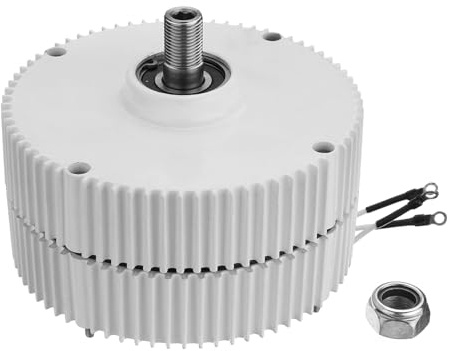 800W Permanentmagnet Generator 12V 24V 48V – 3-Phasen Dynamo – Getriebeloser, bürstenloser Wechselstrom-Generator – 650 U/min Lichtmaschine für Windkraftanlagen (12, Volt)