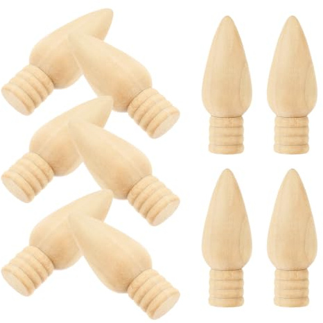 ULTECHNOVO 10stücke Naturholz Weihnachtsdeko Unbemaltes Holz zum Selbermachen DIY Weihnachtsschmuck aus Holz für Bastelarbeiten und Dekoration