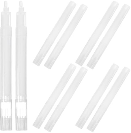 Lurrose Lot De 10 Marqueurs Rechargeables Vides Blancs À Tête Inclinée 5.31In Stylo Peinture À Remplissage Manuel Pour Dessin Graffiti Et Loisirs Créatifs