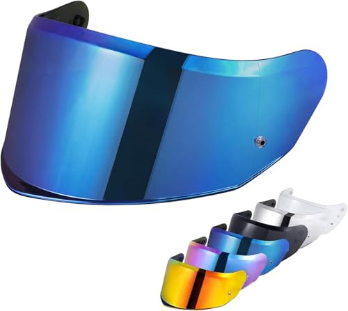 Visiere Casque Moto pour FF808 Stream II,Visière de Casque de Protection Contre Le Vent Moto,Accesorios de Protección Facial(Bleu)
