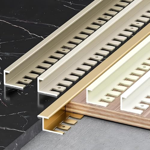 Biegsames Treppenkantenprofil Für Fliesen, 135 cm, 2 Stück, Eloxiertes Aluminium, Flexibler Fliesenkantenbesatz Für Perfektes Finish, Ideal Für Bodenbeläge Und Trep, Black, T-TYP_HOCH: 12.5MM