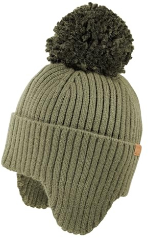 maximo MINI-Mütze, Umschlag, Pompon Ohrenteil