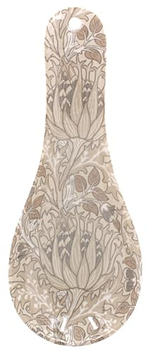 The Leonardo Collection William Morris Repose-cuillère de Noël Artichaut – Accessoire de cuisine festif en céramique avec design saisonnier élégant, support décoratif pour ustensiles de cuisine et