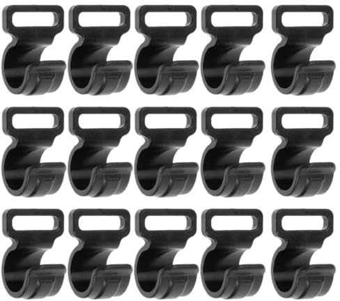 Homoyoyo 15 Stück Camping Zeltstangenhaken aus Kunststoff Aufhängehaken mit Hoher Tragfähigkeit Outdoor Zeltzubehör für Kleidung Kochgeschirr und Dekorationen