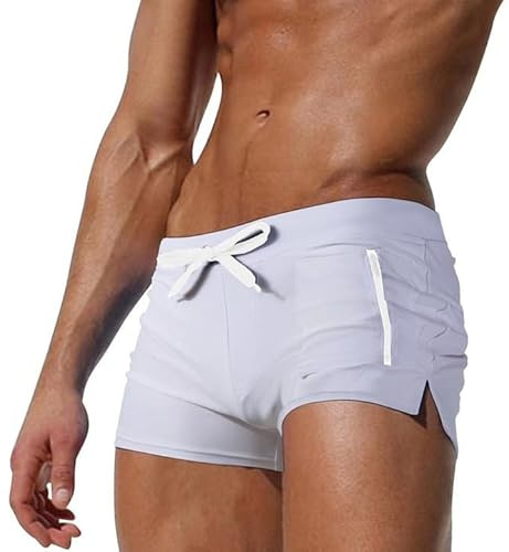 Costume Uomo Mare Boxer Mare Uomo Boxer Estivi Leggeri Bagno Da Pantaloncini Neri Lungo Al Ginocchio Slip Swimming Shorts Men Asciugatura Rapida Costumi Surf Impermeabile Xl Nero Fucsia Rosa Corto