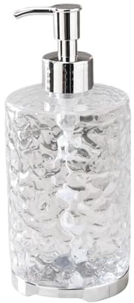 Farmhouse Decor Soap Dispenser Bathroom Disinfectant Bottle Elegant Appearance Soft Touch Pump Structure for Bathroom(Clear)