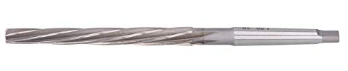 Taper Shank Reamer, 10mm High Speed Steel Machine Reamer with 6 Blades, 1:50 Taper Ratio, 120mm Cutting Length for Precision Mold and Metalworking Applications