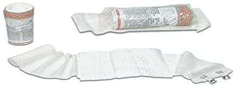 Gima - Emocontrol Antihämorrhagischer Verband, Elastischer Verband für Wunden und kleine Blutungen, Maße 4,5 m x 10 cm, mit einer 10 x 10 cm Unterlage und 2 Clips, 1 Stück.