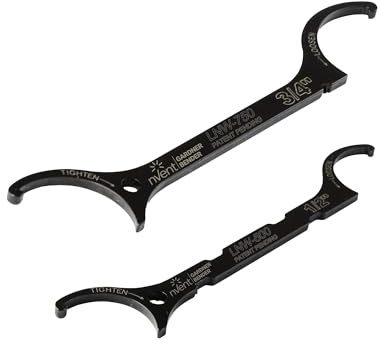 Gardner Bender LNW-KIT - Kit de llaves de contratuerca, ½ y ¾ pulgadas, afloja/aprieta las contratuercas, innovadora construcción de acero para contratuercas UL, paquete de 2, color negro