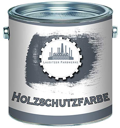 Lausitzer Farbwerke Holzschutzfarbe traditionelle Wetterschutzfarbe hochdeckender und effektiver Holzschutz in Weiß Beige Grün Schwedenrot Rotbraun Dunkelbraun Schwarz (1 L, Dunkelbraun)