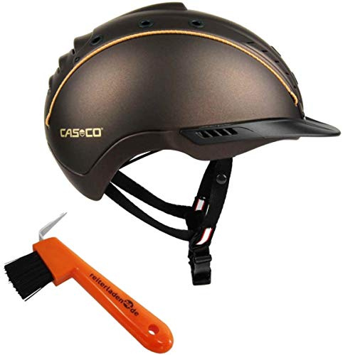 Casco Reithelm MISTRALL-2 dunkelbraun XS-S (50-54cm) + Hufkratzer Reiterladen24.de