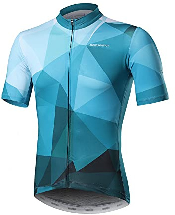 BERGRISAR Kurzarm Fahrradtrikot Herren Radtrikot mit Reißverschluss Taschen Trikots für MTB Mountainbike