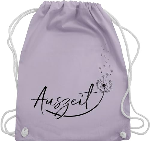 Shirtracer Turnbeutel Rucksack - Sprüche Statement - Auszeit Entspannung Relaxen Pusteblume - Unisize - Pastell Lila - für mit aufschrift relax beutel statements pusteblumen stoffrucksack sprüchen￼