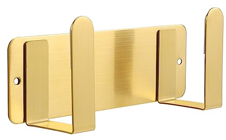 YOUGRIDDA Topfdeckelhalter, An der Wand befestigte 304 Edelstahl-Wannen-Deckel-Organisator-Halter, Selbstklebend, Küchen-Kochgerät-Werkzeug (Golden)