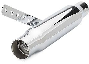 MODADA Motorrad Endschalldämpfer 45CM Universal-Motorrad-Auspuffrohr Schwarz/Silber Endschalldämpfer (Color : A Silver)