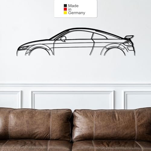 for AUDI TT, Metall Wandbild, Wanddeko, Auto Silhouette, Metal Car Wall Art (Größe: 69 cm (27))