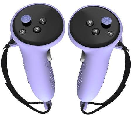 Docooler Housse de poignée de contrôleur, sangle anti-perte réglable, compatible avec les accessoires Quest 3