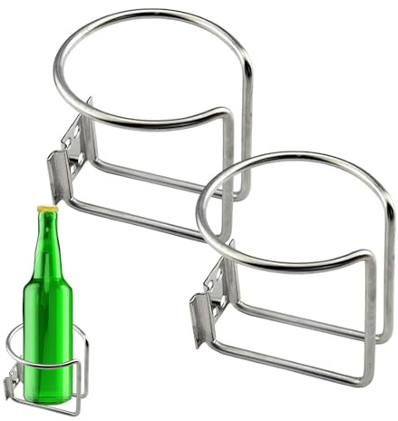 Moxeupon Portavasos para barcos, Portavasos para bebidas, Soporte para vasos para barcos | Portavasos de anillo sólido, portavasos de pared, portavasos de hierro para marina,