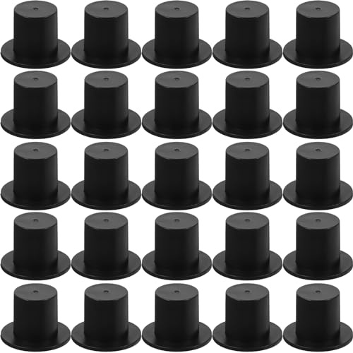 CLISPEED 100 Stück Mini Zylinder Hüte Schwarz 23x16mm für DIY Kunsthandwerk - Mini Mützen zum Basteln - Schneemann Dekoration Zylinder Mützen