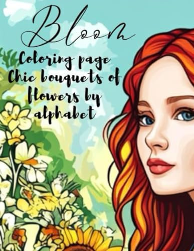 Bloom coloring page: Coloring page Chic bouquets of flowers by alphabet