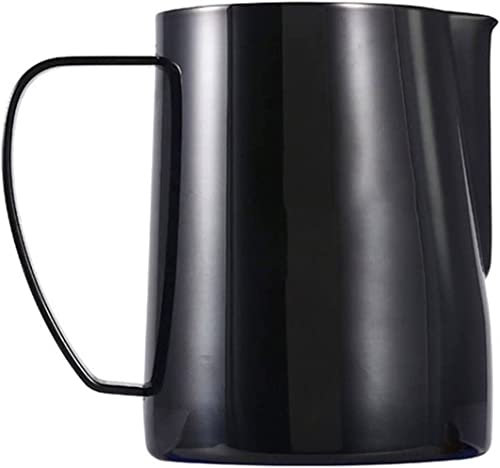 HAVVMK Perkolator-Kaffeekanne, Edelstahl, Kaffeetasse, Kaffeekanne, Latte-Milch-Sprudelkanne, Kaffee-Gadget (schwarz)