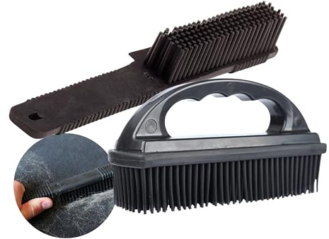 Tek Automotive Set di spazzole in gomma per rimuovere i peli di animali domestici, per tappeti, scale e tappezzeria, pettine e strumento per la rimozione dei peli di animali domestici, per divani,