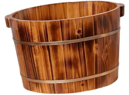 predolo Bacinella in Legno per Pediluvio con Maniglie Doppie per Uso Domestico, M