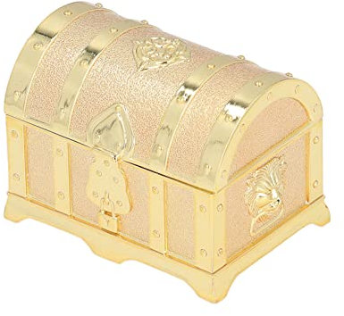 Fdit Vintage-Schmuckkästchen aus Geprägtem Gold. Elegante Ringbox aus Zinklegierung Zum Sammeln und Präsentieren.